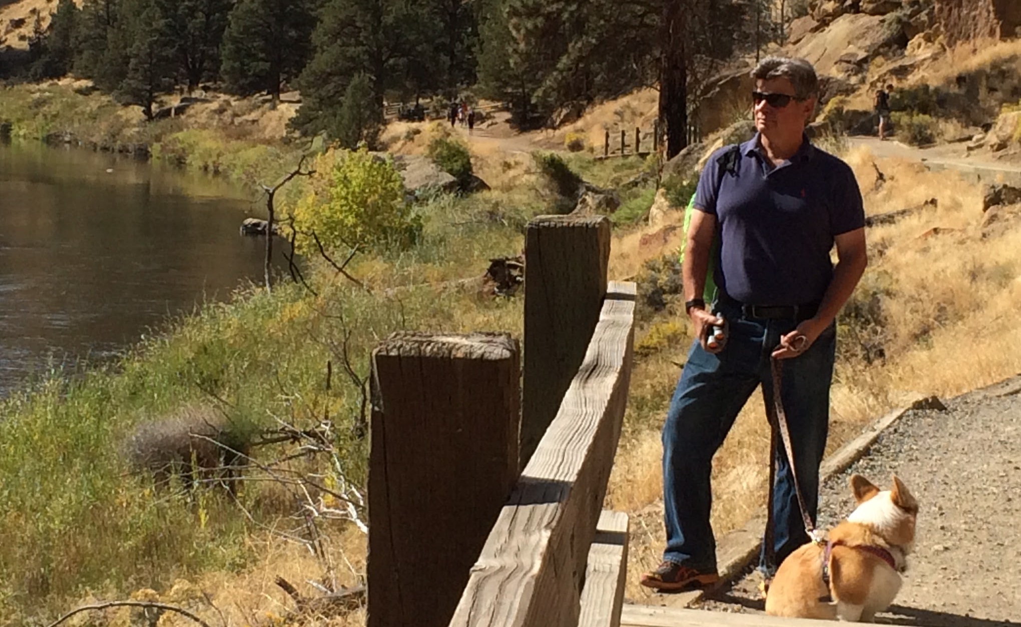 Picture of Tim White and his dog, Taffy